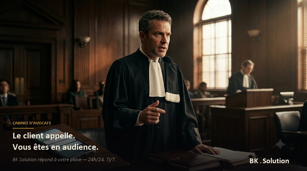 Avocat en audience pendant qu'un appel reste sans réponse